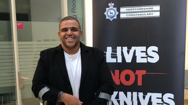 Darren Awol spoke about his experience at a Hertfordshire Police event